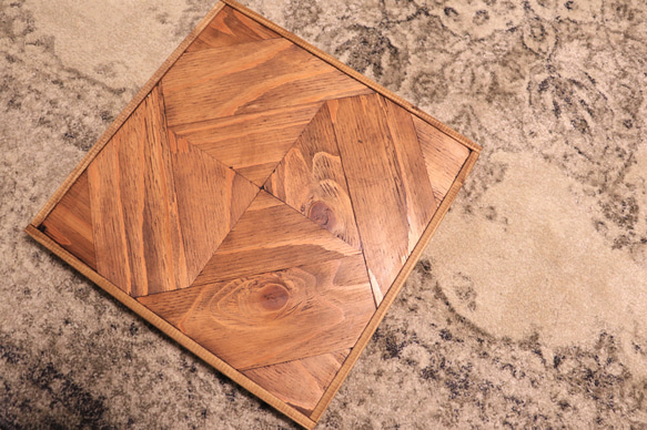 折りたたみヘリンボーンテーブル　天板　折り畳み　折畳み　サイドテーブル　キャンプ 3枚目の画像