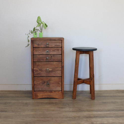 アンティーク調箪笥5段 【公式通販】