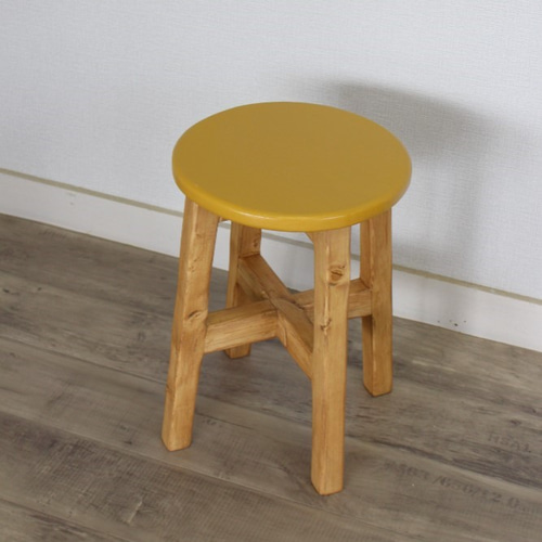 カラフルポップなスツール ブルー/ピンク/イエロー/オレンジ 椅子