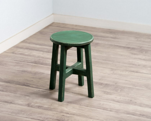 アンティークチェアグリーンシャビー