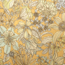 クリーム色花柄ダブルガーゼのチュニック 4枚目の画像
