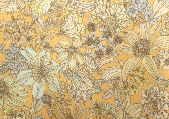 クリーム色花柄ダブルガーゼのチュニック 4枚目の画像