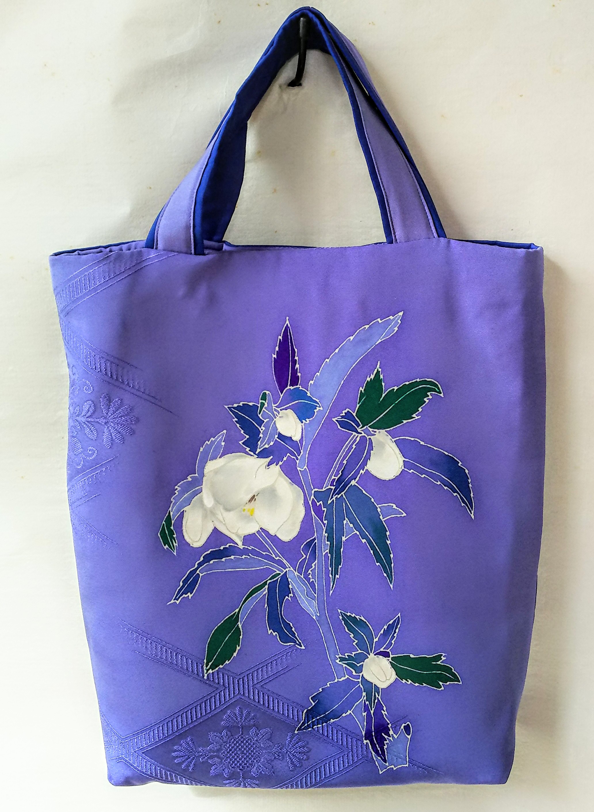 専用です★逸品　クリーニング済み　手描き友禅　正絹綸子に糸巻き、花丸文