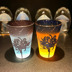 【夏季只有1600日元討價還價】黃昏和黎明天鵝之星/玻璃杯 第3張的照片