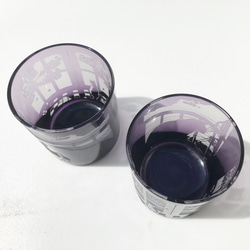 窗台貓/直筒玻璃杯[紫色] 第5張的照片