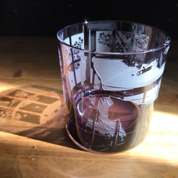 窗台貓/直筒玻璃杯[紫色] 第8張的照片