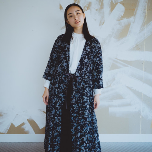 Kimono 2way winding one piece - yukata 着物リメイク ワンピース 巻