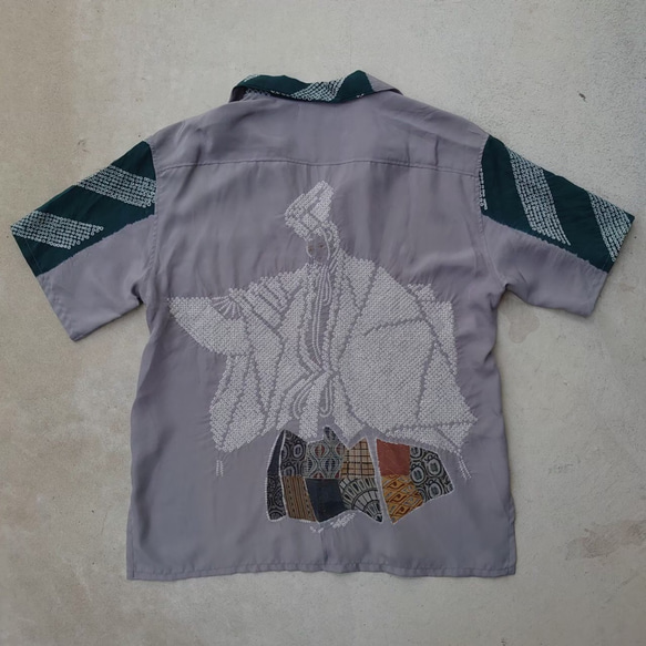 Kimono aloha shirt short sleeve アロハシャツ 6枚目の画像