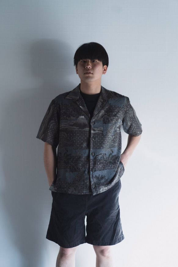 Kimono aloha shirt short sleeve アロハシャツ 1枚目の画像