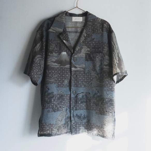 Kimono aloha shirt short sleeve アロハシャツ 4枚目の画像
