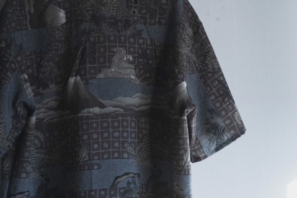 Kimono aloha shirt short sleeve アロハシャツ 8枚目の画像