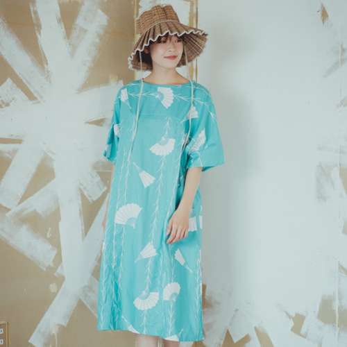 Kimono shortsleeve one piece 半袖ワンピース 着物リメイク