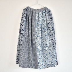 Kimono long skirt - yukata patchwork 着物　浴衣リメイク　ロングスカート　パッチワー 3枚目の画像