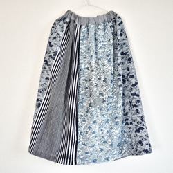 Kimono long skirt - yukata patchwork 着物　浴衣リメイク　ロングスカート　パッチワー 4枚目の画像