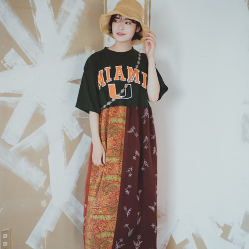 古着　リメイク　Tシャツ ワンピース 新品☆Tシャツリメイクワンピースの通販 by lily☆remake｜ラクマ