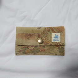 Kimono card case 着物　リメイク　カードケース　名刺入れ　日本製　民家　和柄　和風　水彩画 1枚目の画像