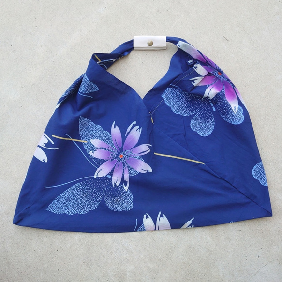 kimono Azuma Bukuro 東袋 着物 トートバッグ エコバッグ サブ ブルー