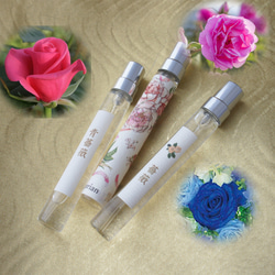 優雅に嗅ぐ楽しみ　薔薇の花束　和薔薇＆薔薇ノ楽園＆青薔薇　10ml×３　嗅ぎくらべ　リアル花ノ香　 2枚目の画像