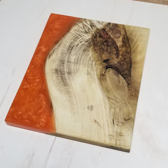 【値下げ】朴ノ木、樹脂サイドテーブル天板 1枚目の画像