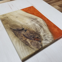 【値下げ】朴ノ木、樹脂サイドテーブル天板 5枚目の画像
