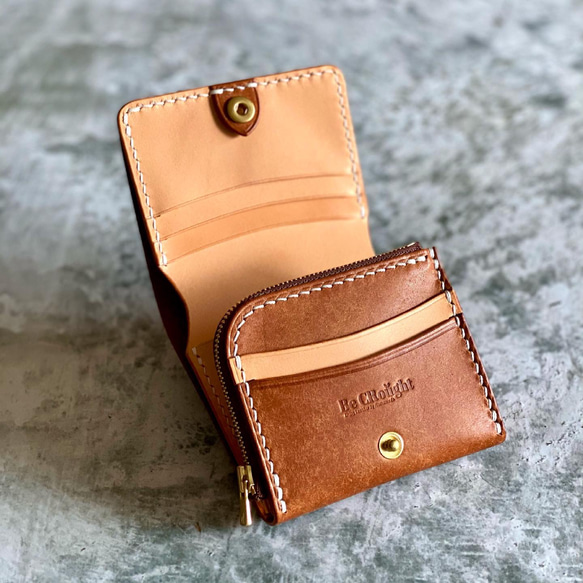 【過去ご依頼品】Compact Wallet（コニャック） 2枚目の画像