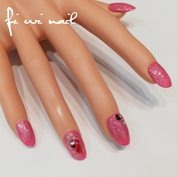 Nuance Pink♡ネイルチップ♡くすみピンクベージュニュアンス 3枚目の画像