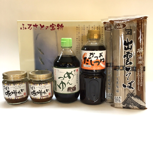 【お歳暮ギフト】creema限定♪ 出雲蕎麦&めんつゆ&肉味噌セット 1枚目の画像