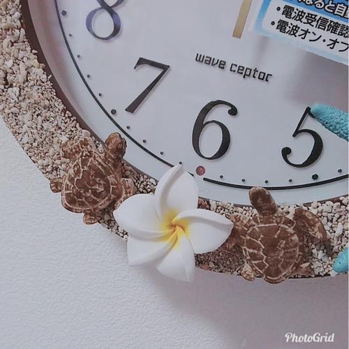 大人気✨【CASIO電波】ハワイアン壁掛け電波時計 CASIO】♡ハワイアン壁掛け電波時計♡ 掛け時計・置き時計 ♡m's