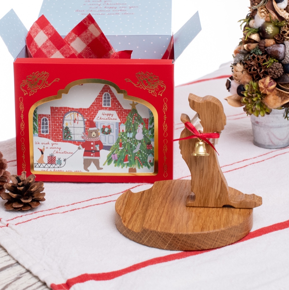 ★XmasギフトBOX入り★おねだりダックスのスマホスタンド