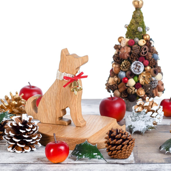 ★クリスマス★柴犬のスマホスタンド 3枚目の画像