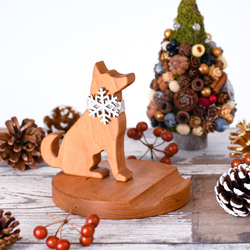 ★クリスマス★柴犬のスマホスタンド 2枚目の画像