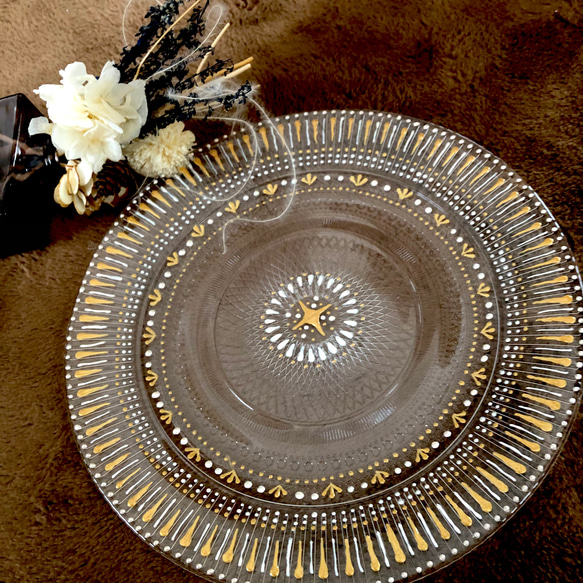 モロッカンプレート ガラス皿 大皿 送料無料 ギフト 大皿 yumine 通販