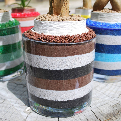 西海岸 ボーダー 海 カラーサンド カラーサンドアート 砂 シンプル