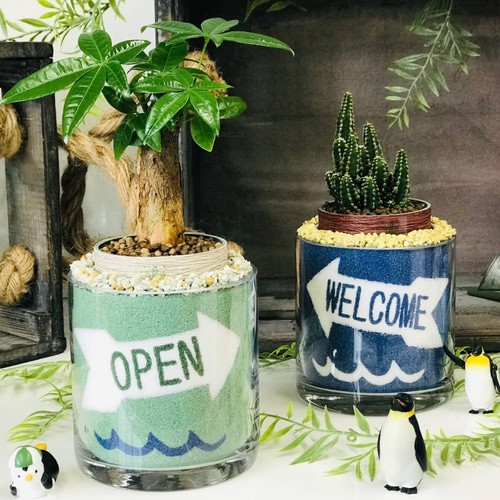 開業祝いカラーサンドアート