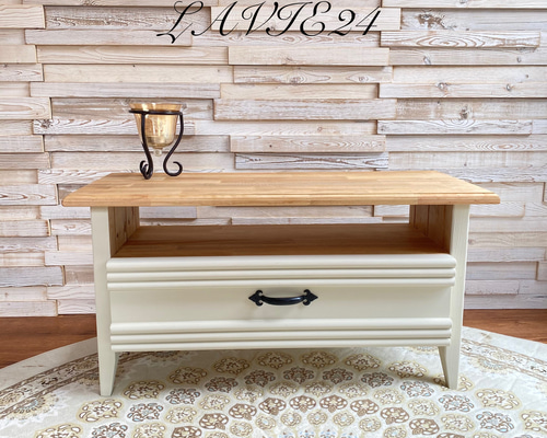 サイズ、デザインオーダー可！2扉TV台キャビネットシャビー