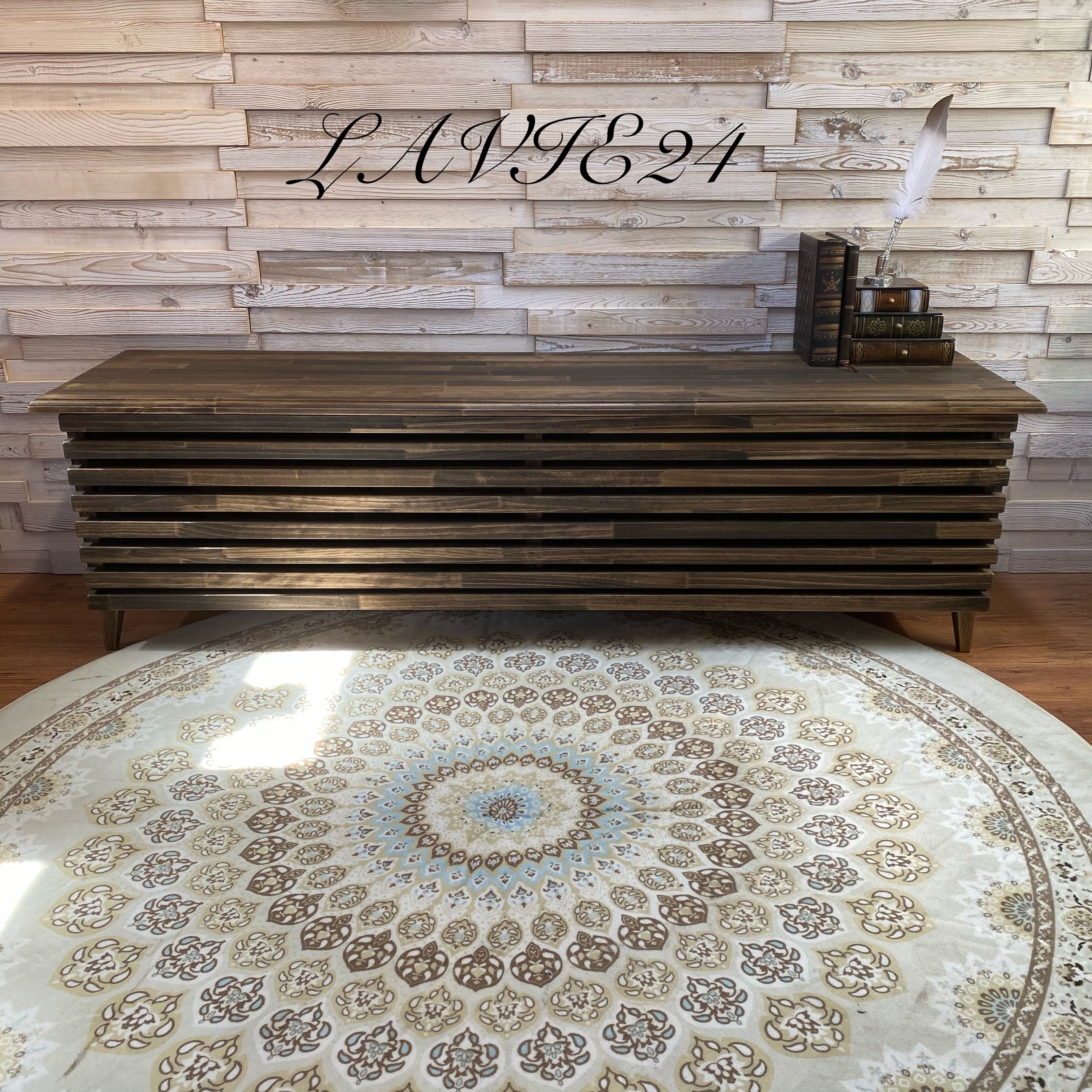 「サイズオーダー可」 130cm テレビ台 F おしゃれ格子の扉 デザイン テレビボード 猫足風 ローテーブルとの相性○ 29,230円