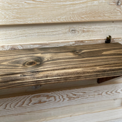 家具屋さんの無垢材 ウォールシェルフ 壁掛け 賃貸 石膏ボード 木製 木 北欧 英国  デザイン 安い 棚板 7枚目の画像