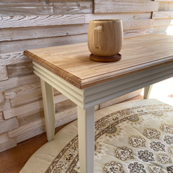 北欧風 カフェテーブル A 猫足風　北欧材使用 デザイン シンプル ローテーブル サイドテーブル 3枚目の画像