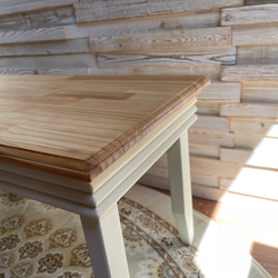 北欧風 カフェテーブル A 猫足風　北欧材使用 デザイン シンプル ローテーブル サイドテーブル 4枚目の画像