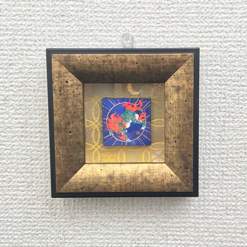 日輪獅子」 日本画ミニアチュール作品 絵画 カロ 通販 7661846｜Creema