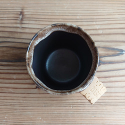 ミニビスケット(持ち手半円) マグカップ　ブラウン/黒 6枚目の画像