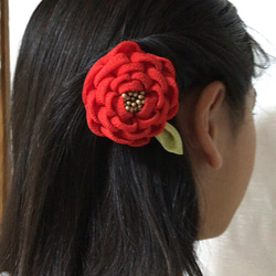 ー和月ー乙女椿の髪飾り 2枚目の画像