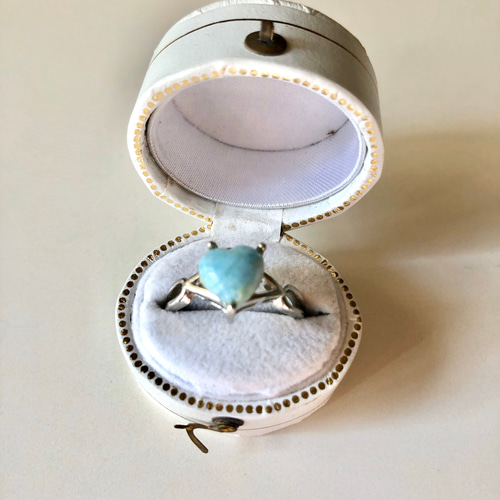 書き損じペット_ ラリマー ハートリング 高品質天然石 癒し 波模様 書き損じペット_ ラリマー ハートリング 高品質天然石 癒し 波模様