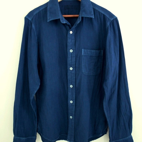貴重 新品】天然灰汁発酵建 藍染シャツ