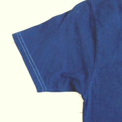 ◆オーガニックコットンTシャツ（Ｌサイズ）◆　～100%オーガニックすくも使用 醗酵建て伊勢藍染～ 2枚目の画像