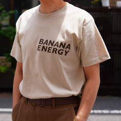 バナナカラーTシャツ【ベージュ × BANANA ENERGY】 5枚目の画像