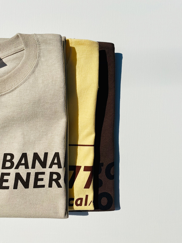 バナナカラーTシャツ【ベージュ × BANANA ENERGY】 3枚目の画像