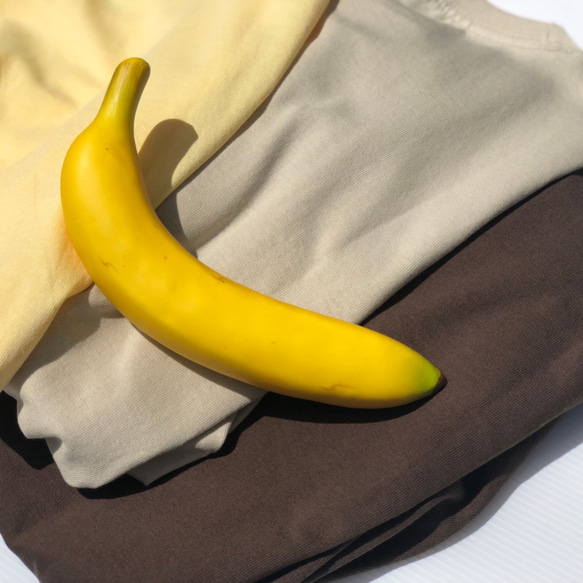 バナナカラーTシャツ【ベージュ × BANANA ENERGY】 7枚目の画像