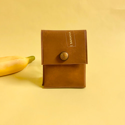 カスタム可【スエード調ブラウン】バナナボタンセパレートケース 3枚目の画像