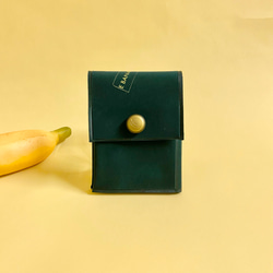 可定制【仿麂皮綠】香蕉扣獨立包 第3張的照片